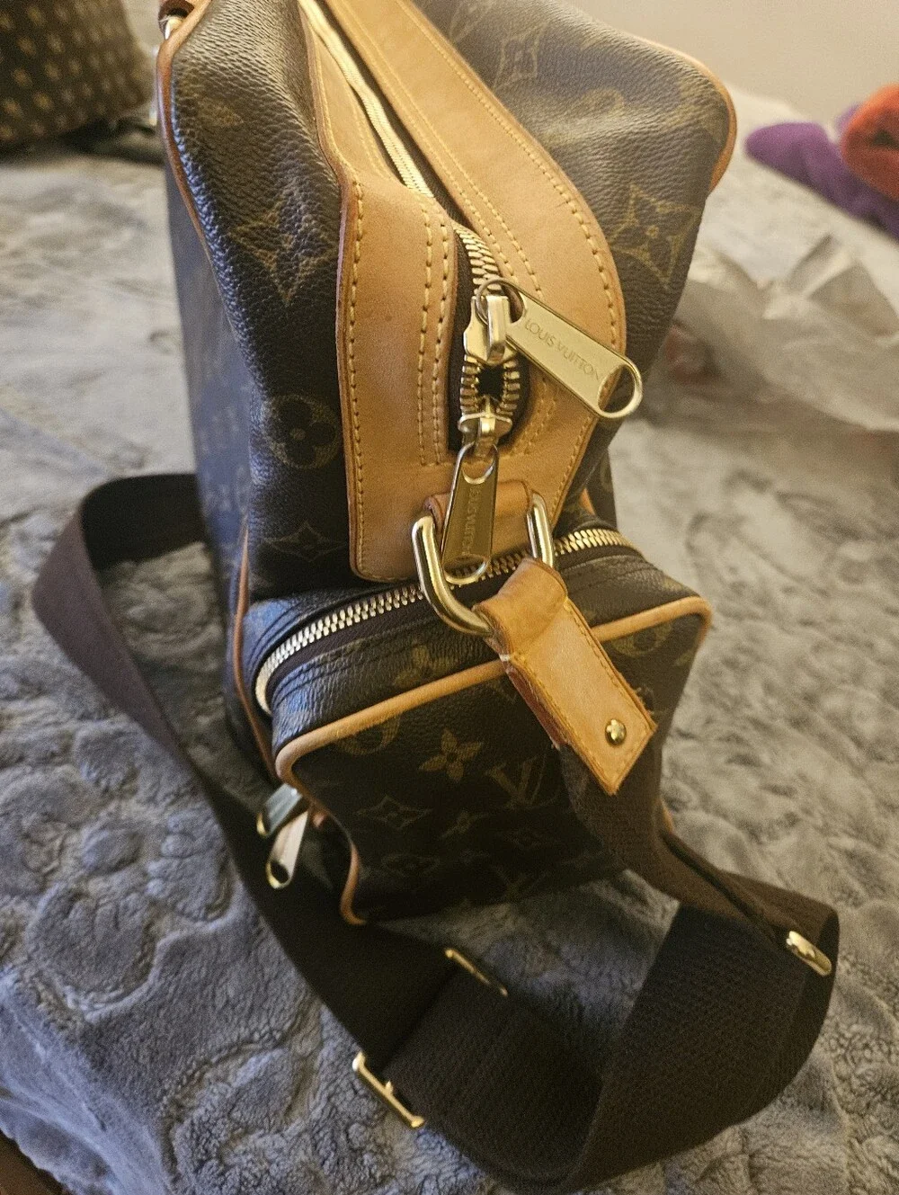 Louis Vuitton Brown Monogram Travel Shoulder Bag